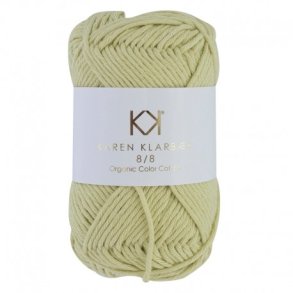 Karen Klarbk - 8/8 kologisk Bomuldsgarn - Pastel Yellow 1031 - 50g 