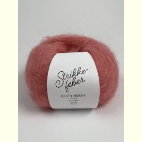 Strikkefeber - Fluffy Mohair - Mohair/uld garn - Peach Pink 169 - 50g