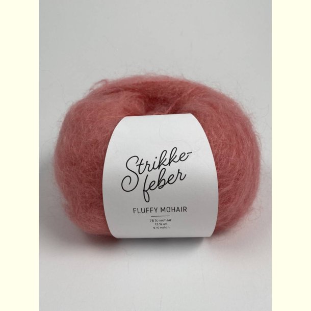 Strikkefeber - Fluffy Mohair - Mohair/uld garn - Peach Pink 169 - 50g