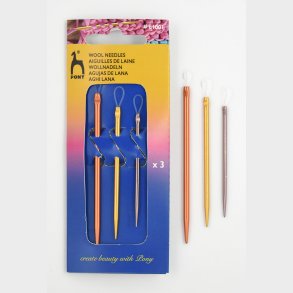 Pony uldnle  - 3 stk. ass. farver