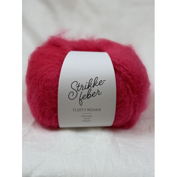 Strikkefeber - Fluffy Mohair - Mohair/uld garn - Pop Coral 321 - 50g
