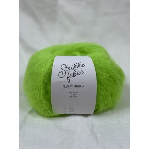 Strikkefeber - Fluffy Mohair - Mohair/uld garn - Pop Green 381 - 50g