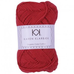 Karen Klarbk - 8/4 kologisk bomuldsgarn - Poppy Red 0052 - 50g