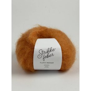 Strikkefeber - Fluffy Mohair - Mohair/uld garn - Pumpkin Orange 118 - 50g