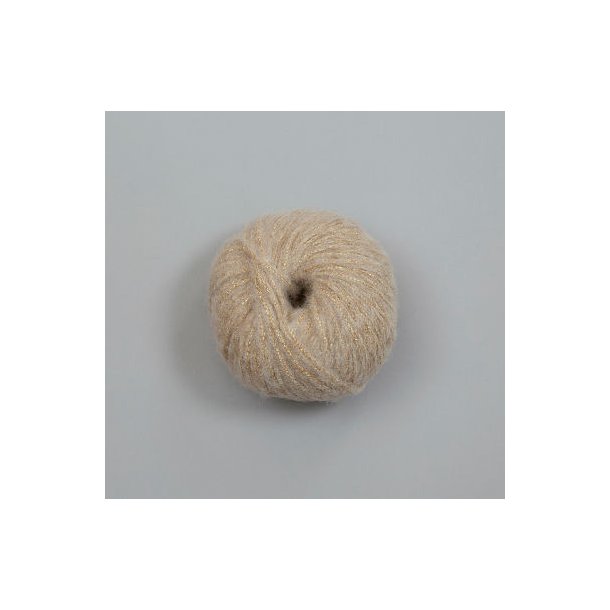 Rauma - Puno - alpaca/merino uldgarn - Beige/Gul Metallic 30314 - 50g