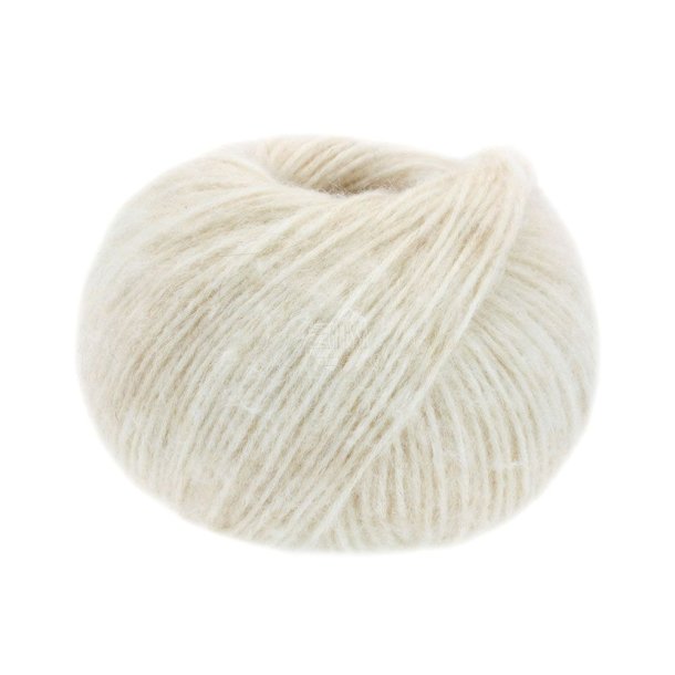 Lana Grossa - Natural Alpaka Pelo - bomuld/alpaca/merino uldgarn - Rhvid/Beige (0005) - 50g