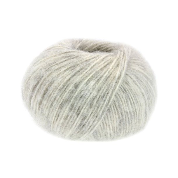 Lana Grossa - Natural Alpaka Pelo - bomuld/alpaca/merino uldgarn - Rhvid/sartgr (0002) - 50g