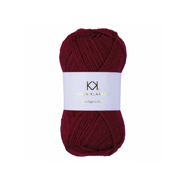Karen Klarbk - Pure Organic Wool - uldgarn - Red 2015 - 50g