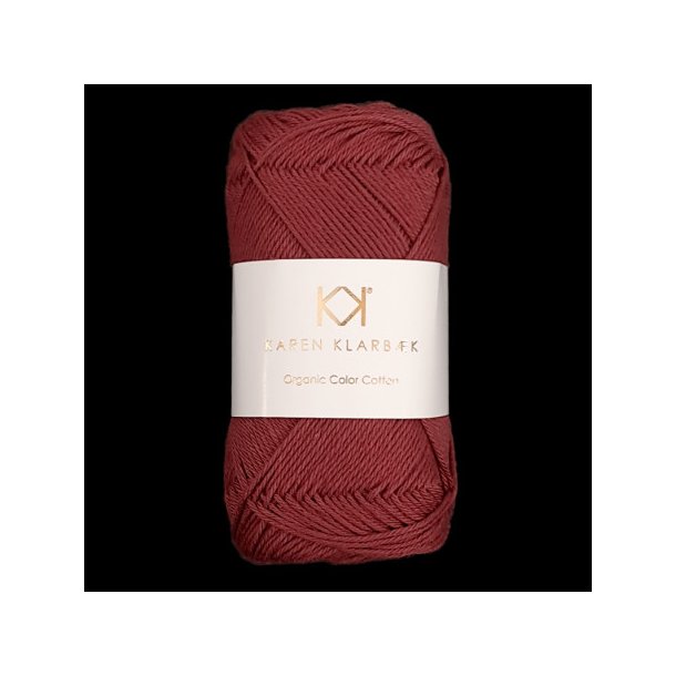 Karen Klarbk - 8/4 kologisk bomuldsgarn - Red Wine 0085 - 50g