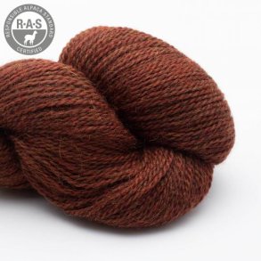 BC Garn - Babyalpaca uldgarn 10/2 - Rdbrun Meleret (125RAS) - 50g