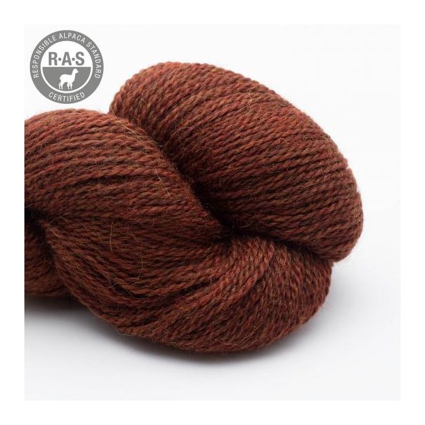 BC Garn - Babyalpaca uldgarn 10/2 - Rdbrun Meleret (125RAS) - 50g