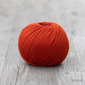 Imagine Wool - Soft Merino uldgarn - Brndt Orange (06) - 50g