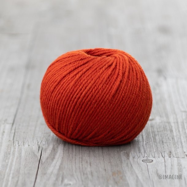 Imagine Wool - Soft Merino uldgarn - Brndt Orange (06) - 50g
