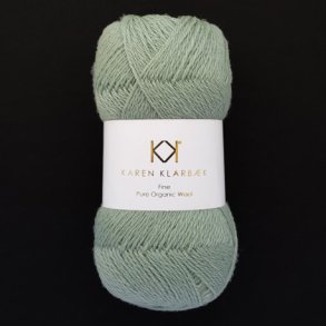 Karen Klarbk - Fine Pure Organic Wool uldgarn - Sage Green 2515 - 50g