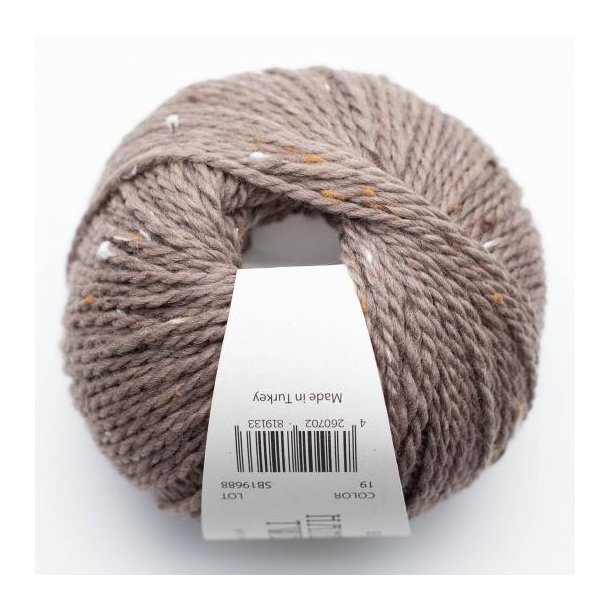 BC Garn - Hamelton Tweed 1 GOTS - uldgarn - Sand (19) - 50g