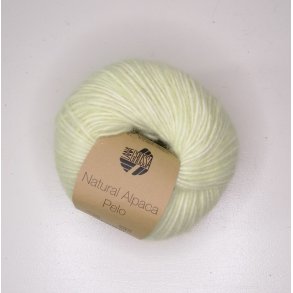 Lana Grossa - Natural Alpaka Pelo - bomuld/alpaca/merino uldgarn - Lys Lime (0020) - 50g