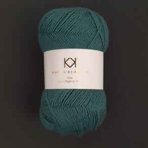 Karen Klarbk - Fine Pure Organic Wool uldgarn - Sea Green 2519 - 50g