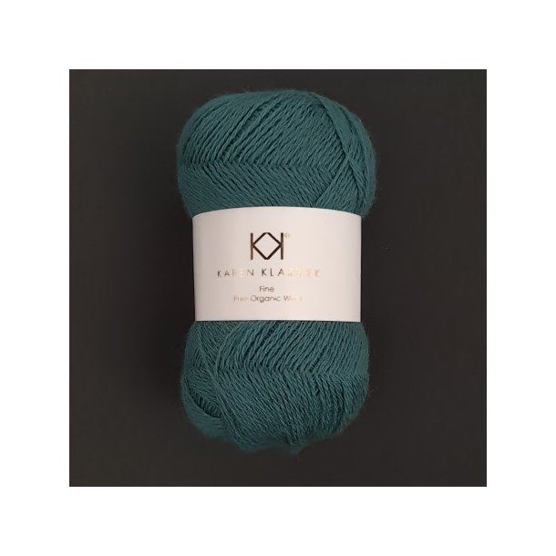 Karen Klarbk - Fine Pure Organic Wool uldgarn - Sea Green 2519 - 50g