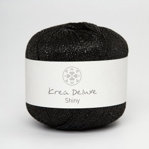 Krea Deluxe - Shiny - eftektgarn - Sort (07) - 25g