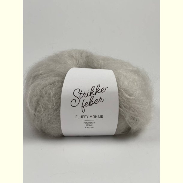Strikkefeber - Fluffy Mohair - Mohair/uld garn - Smoke 500 - 50g