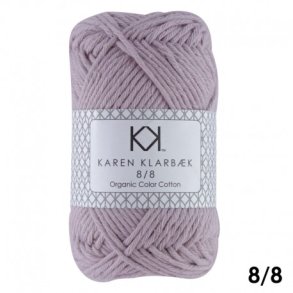Karen Klarbk - 8/8 kologisk Bomuldsgarn - Soft Lilac 1006 - 50g 