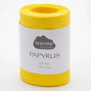 Kremke Soul Wool - Papyrus papirsgarn - Solgul (09) - 100g