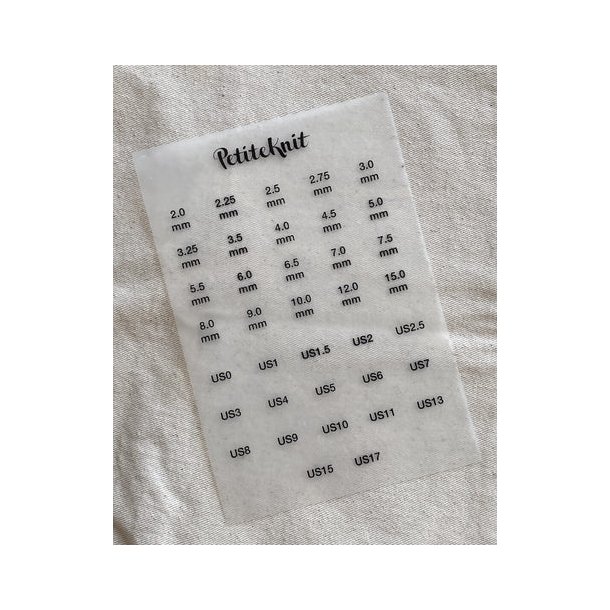 PetiteKnit - Strygemrker til "Knitter's Needle Case"