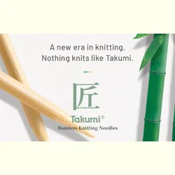 Clover - Takumi bambus strikkepinde - Domino pinde - 23cm