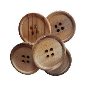 Trknapper 4-huls m/brndt kant - 25,5mm