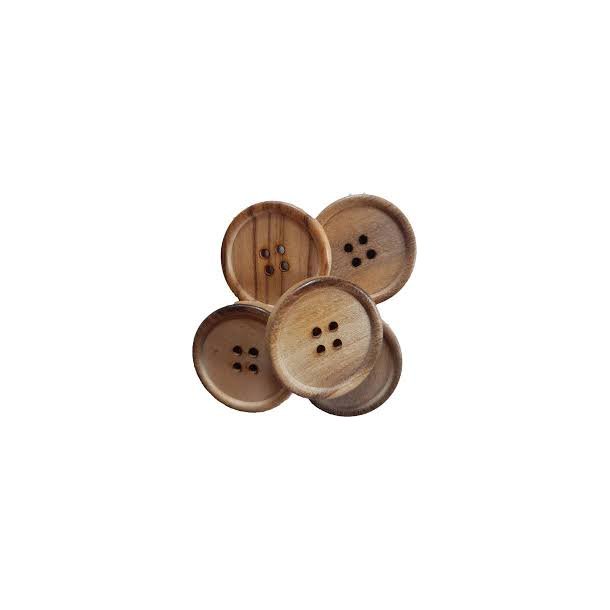 Trknapper 4-huls m/brndt kant - 25,5mm