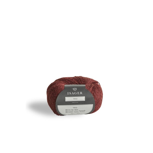 Isager - Trio 1 - Hr/bomuld/bambus garn - Bordeaux - 50g