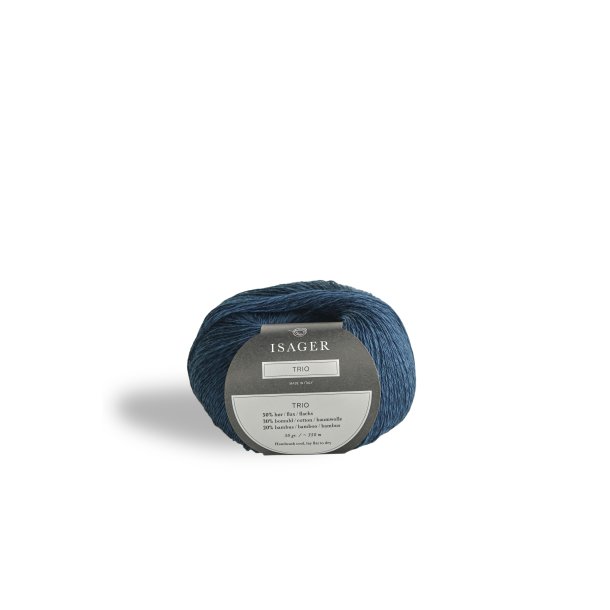 Isager - Trio 1 - Hr/bomuld/bambus garn - Indigo - 50g