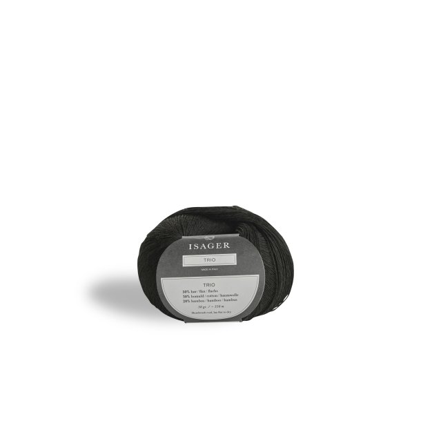 Isager - Trio 1 - Hr/bomuld/bambus garn - Ink - 50g