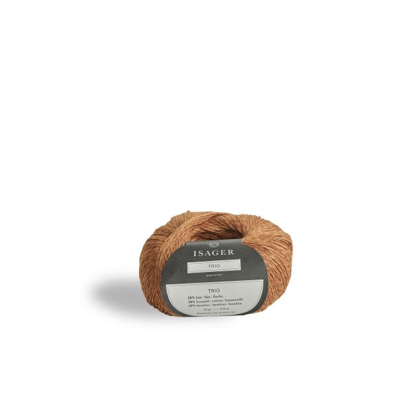 Isager - Trio 1 - Hr/bomuld/bambus garn - Nougat - 50g