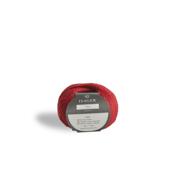 Isager - Trio 1 - Hr/bomuld/bambus garn - Strawberry - 50g