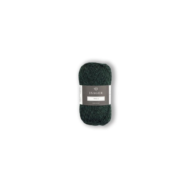 Isager - Trio 2 - Hr/Bomuld/Bambus garn - Bottle Green - 50g