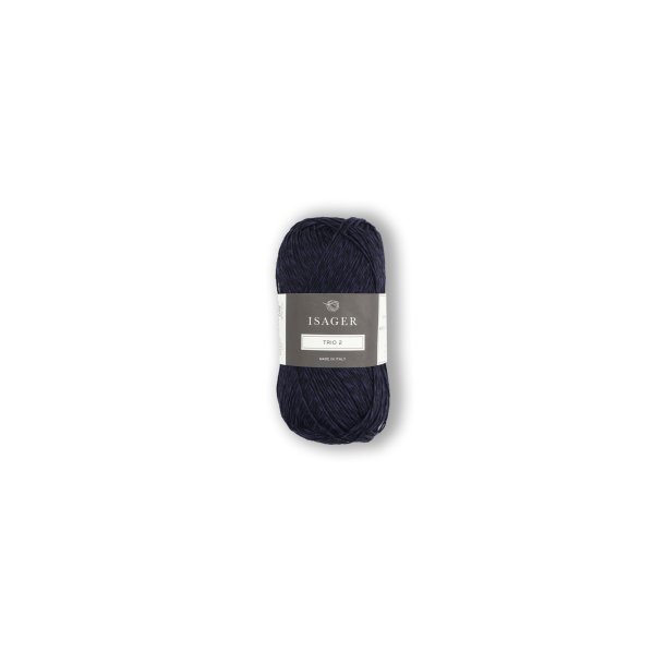 Isager - Trio 2 - Hr/Bomuld/Bambus garn - Navy - 50g
