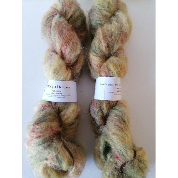 * Cowgirlblues - Fluffy Mohair garn flerfarvet - True Colours - 100g