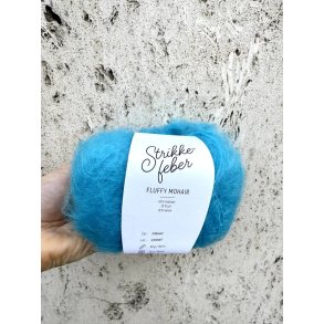 Strikkefeber - Fluffy Mohair - Mohair/uld garn - Turkis 540 - 50g