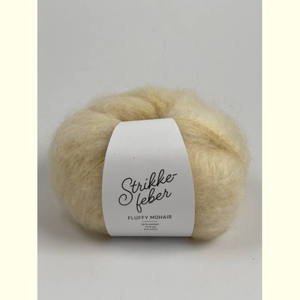 Strikkefeber - Fluffy Mohair - Mohair/uld garn - Vanilje 065 - 50g