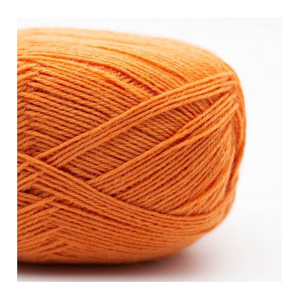 Kremke Soul Wool - Edelweiss Classic 4ply - uld/strmpegarn - Varm orange 408 - 100g