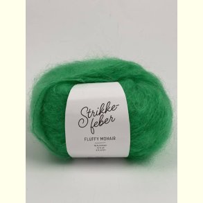Strikkefeber - Fluffy Mohair - Mohair/uld garn - Veldig Gr�n 153 - 50g