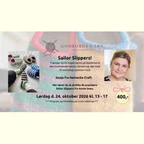 Workshop med Sonja Heinecke - Sailor Slippers - L�rdag d. 24. oktober 2026