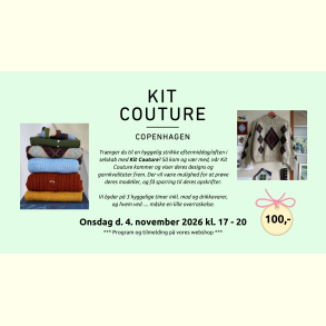 Strikkecaf&eacute; x Kit Couture - Onsdag d. 4. november 2026 fra kl. 17 - 20