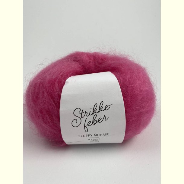 Strikkefeber - Fluffy Mohair - Mohair/uld garn - Very Pink 106 - 50g