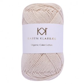 Karen Klarbk - 8/4 kologisk bomuldsgarn - Warm Nature White 0066 - 50g