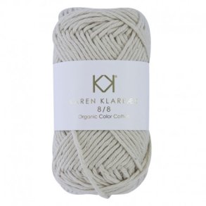 Karen Klarbk - 8/8 kologisk Bomuldsgarn - Warm Nature White 1030 - 50g 
