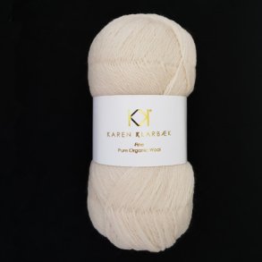 Karen Klarbk - Fine Pure Organic Wool uldgarn - Warm Nature White 2511 - 50g