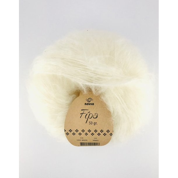 Navia - Fipa - Mohair/uldgarn - White 1501 - 50g