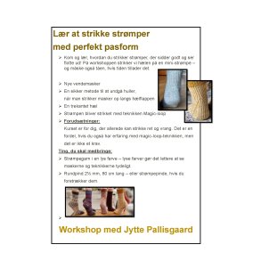 Workshop med Jytte Pallisgaard - Strmper med perfekt pasform - Lrdag d. 29. november 2025